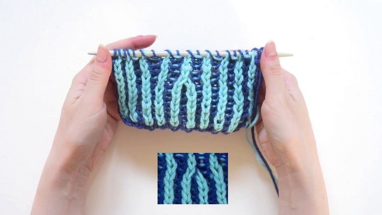 Brioche Knit Tips: Brioche Right Slanting Unwrapped Decrease (brRsl Uw dec)