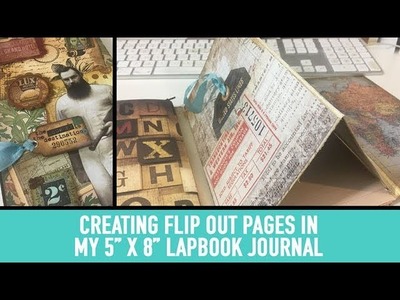 Creating Flip Out pages in my 5x8 Lapbook Journal