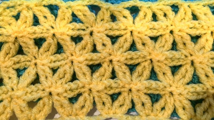Crochet Flower of Life pattern for scarf shawl blanket
