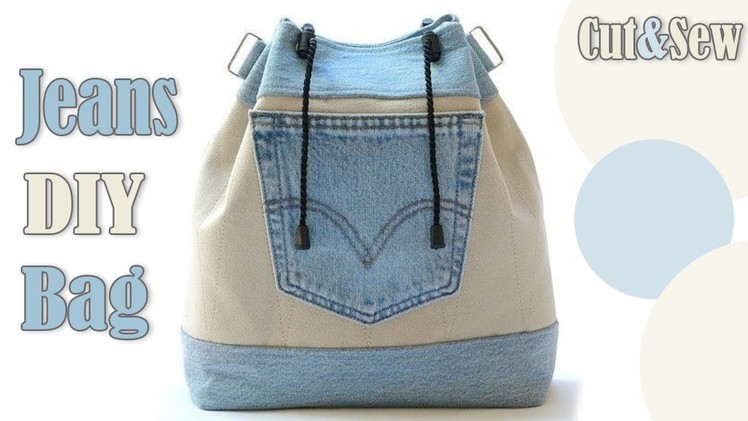 DIY CUTE JEANS SHOULDER BAG TUTORIAL. Jeans Transform Nice Purse