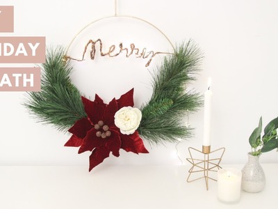 DIY Scandinavian Style Christmas Wreath with Twinkle Lights