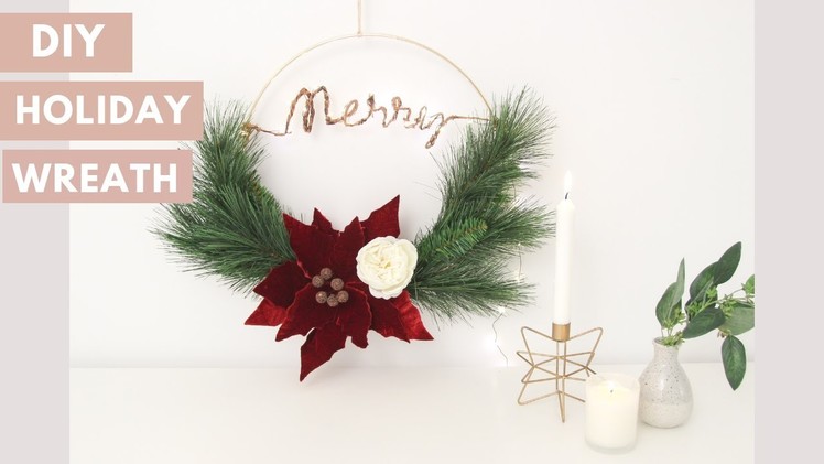DIY Scandinavian Style Christmas Wreath with Twinkle Lights