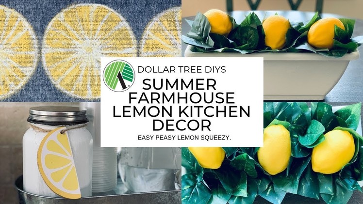 Dollar Tree DIY Farmhouse Kitchen Decor|Lemon Decor