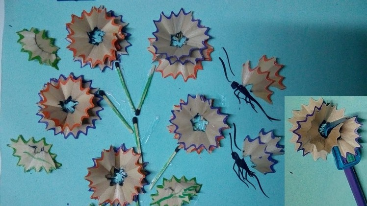 Flower making- pencil shaving art