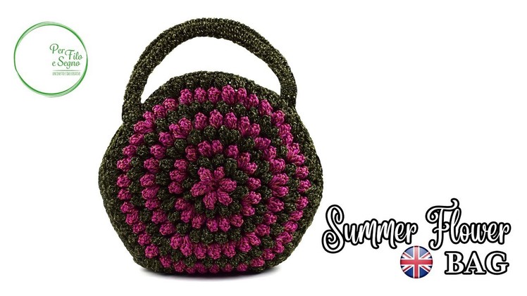 How to crochet a flower bag with popcorn stitch