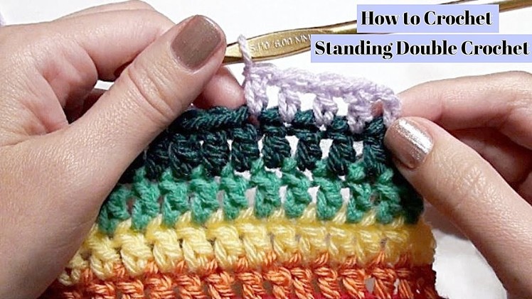 How to Crochet a Standing Double Crochet Tutorial - Crochet Jewel