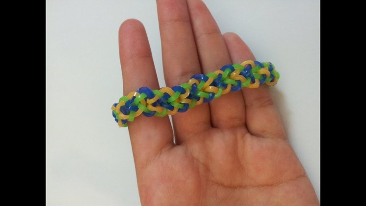 How to Make a Loom Band Inverted Fishtail Bracelet - Without Loom - Easy and Simple