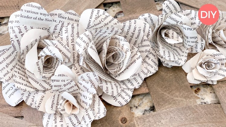 How to Make FLOWERS out of BOOK PAGES | Budget Friendly DIY | Ashleigh Lauren