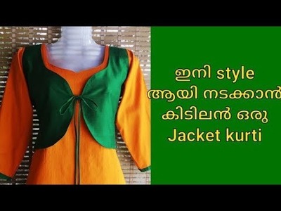 Jacket model kurti full tutorial Malayalam