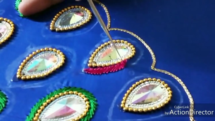 Latest Peacock Maggam Work Bridal Blouse Designs | Aari Embroidery Work