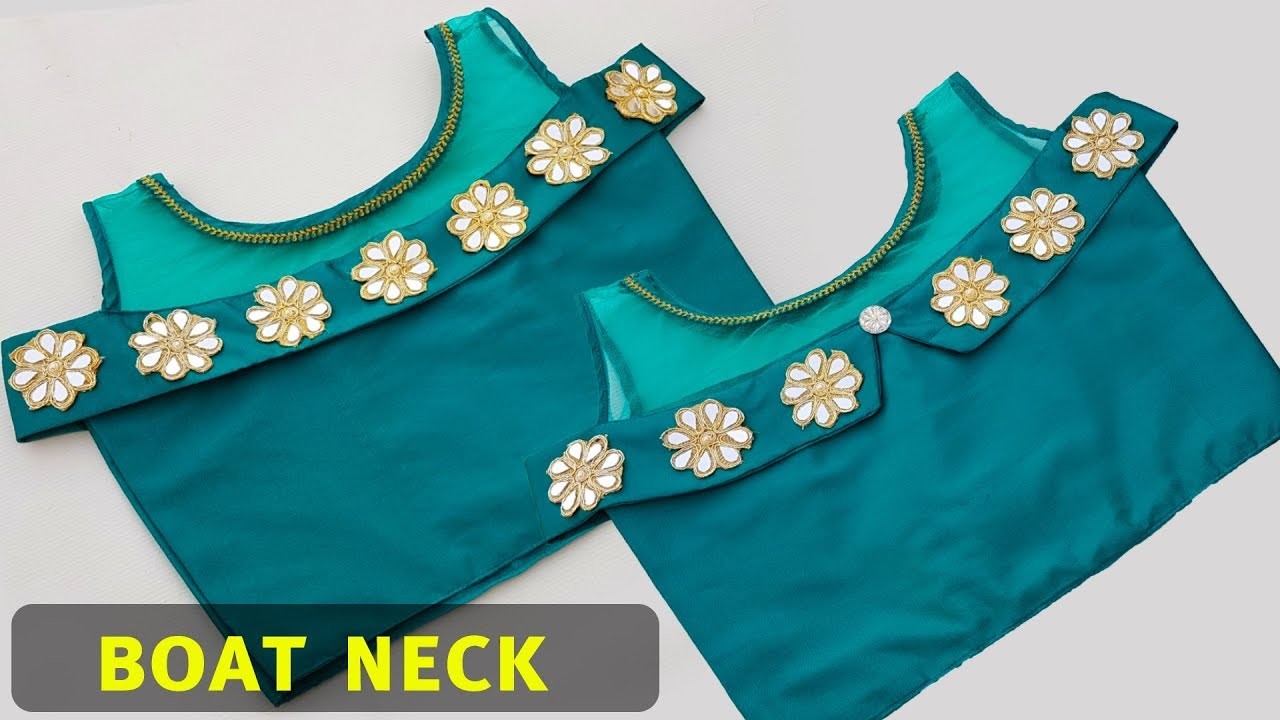 simple boat neck kurti