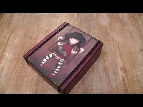 Mini album in a box with the Gorjuss girl paper collection