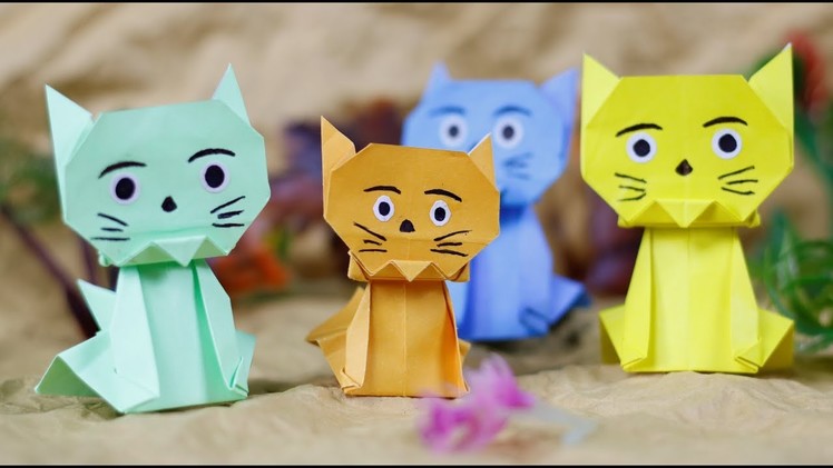 Paper Folding Art (Origami): How to Make  Pet Cat