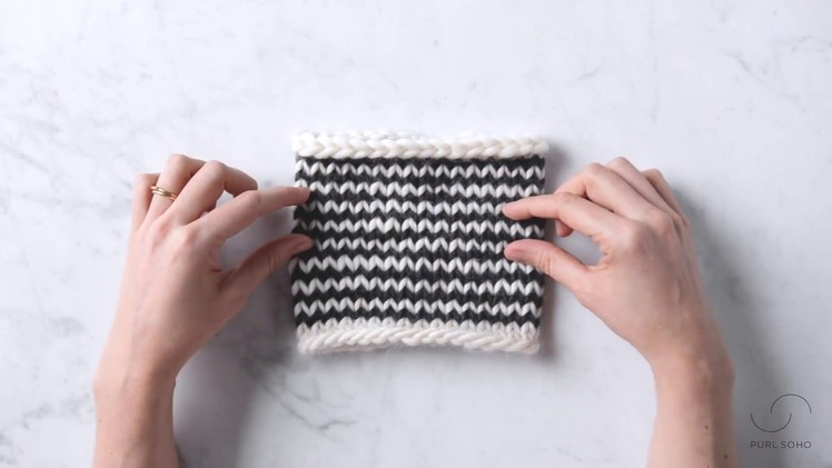 Stripes In The Round: Carrying Up the Yarn | Purl Soho