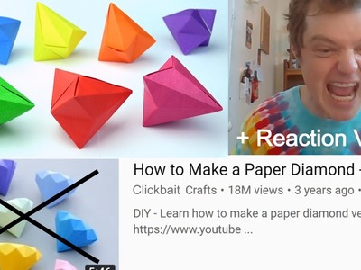 Super Simple Origami Diamond No Tape No Glue!