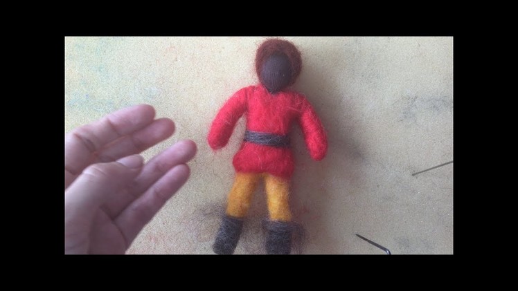 Waldorf Needle Felted Pipe Cleaner Doll; Pt 2, The Body