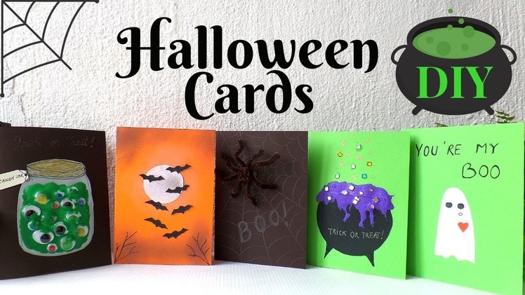 5 Halloween Cards To Make DIY | Easy & Funny Halloween Card Ideas for Kids 2018 | by Fluffy Hedgehog