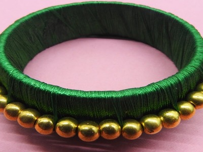Beautiful Silk Thread Bangles :274 With Beads "DIY" Crafts For Girls & (FB Designs)