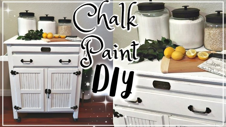CHALK PAINTING A KITCHEN ISLAND | DIY FARMHOUSE STYLE | GOODWILL FURNITURE MAKEOVER