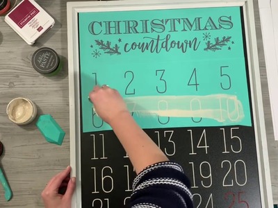 Day1 - Christmas Countdown DIY Advent Calendar with Chalk Couture Christmas Transfer