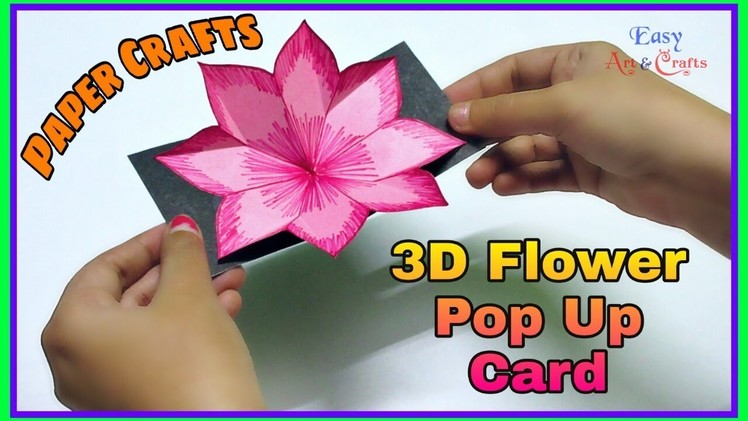 DIY 3D Flower Pop Up Card | Small Flower Pop Up Card Crafts | Handmade Craft