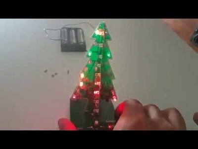 DIY 3D Xmas Tree Kit 7 Colors Flashing LED Circuit Kit