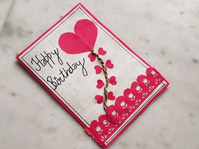 DIY Beautiful #HandMade Birthday Card #PaperCraft #Birthday Greeting Cards #Craft #Ideas
