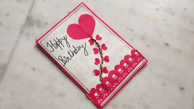 DIY Beautiful #HandMade Birthday Card #PaperCraft #Birthday Greeting Cards #Craft #Ideas