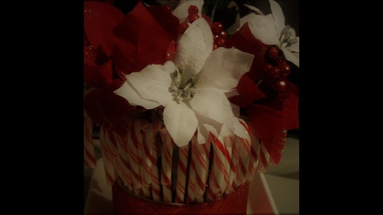 DIY Candy Cane Christmas Floral Center Arrangement Dollar Tree Items