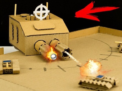 DIY Cannon Battle Marble Board Game from Cardboard at Home
