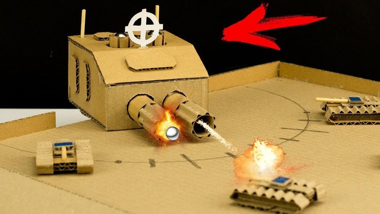DIY Cannon Battle Marble Board Game from Cardboard at Home