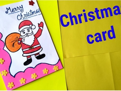 DIY Christmas Card. Handmade Christmas Greeting Card for kids