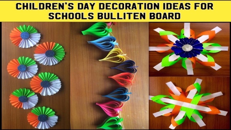DIY Christmas decoration ideas for school bulletin board.party,birthday party colourful paper decor