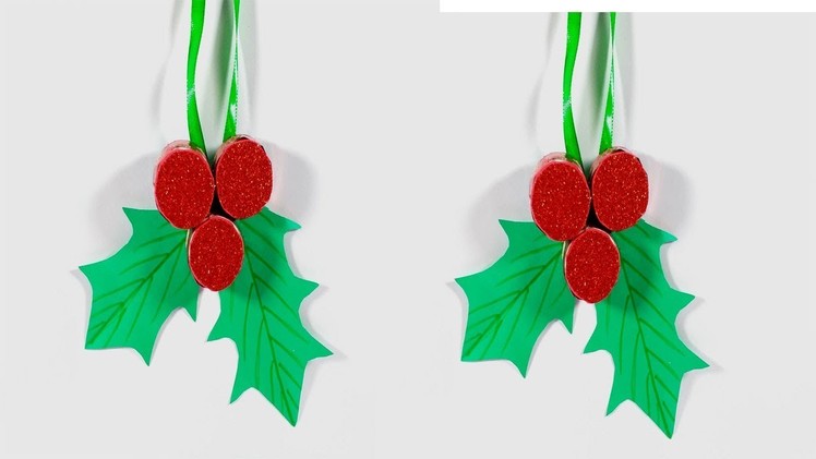 DIY:Christmas Hollyberry Ornament plastic bottle cap| Christmas decoration ideas | Christmas Crafts