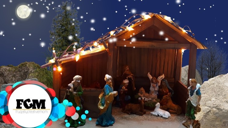DIY Christmas Nativity Scene for indoors - Cardboard