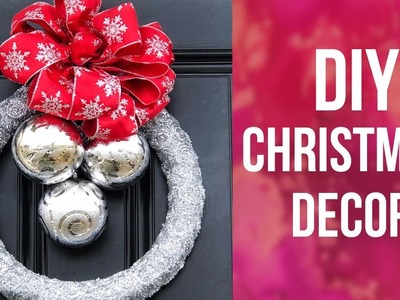 DIY Christmas Tinsel Wreath | Holiday Decor Ideas