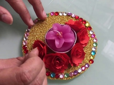 DIY Diya Decoration Ideas | How To make Diwali Diya at Home | Christmas  decoration candles