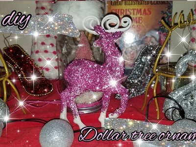 DIY Dollar Tree Pink Deer Ornament #ChristmasOnaBudget