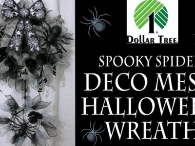 DIY Dollar Tree Spooky Halloween Spider Wreath ????