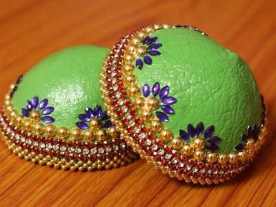 DIY:Dry Coconut Decoration For Wedding. Marriage items Preparation by Naveena Pujari