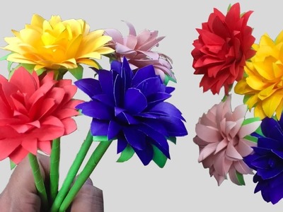 Diy Easy Beautiful paper flowers|Simple paper flowers craft|DIY Paper Artist#RD#
