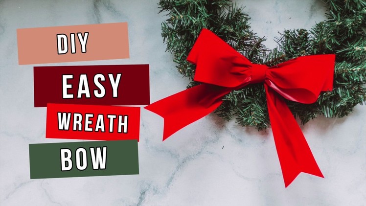 DIY Easy Christmas Wreath Bow!