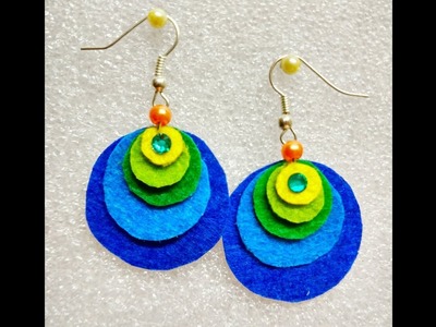DIY  Felt Earrings|How to design Earrings|Easy earrings making at home