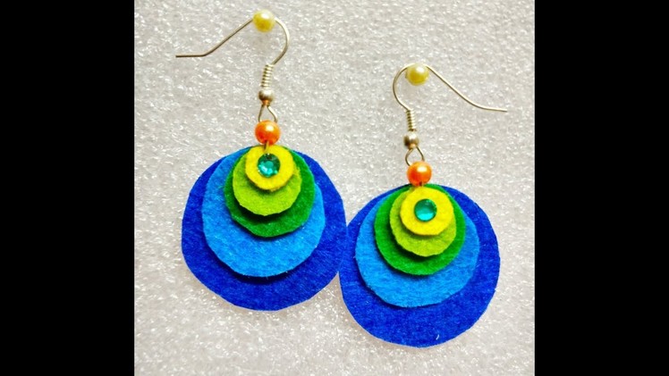 DIY  Felt Earrings|How to design Earrings|Easy earrings making at home