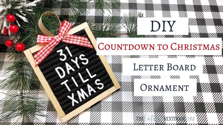 DIY Letterboard Countdown to Christmas Ornament
