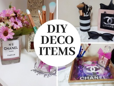 DIY MAKE UP ROOM DECOR ITEMS | CHANEL INSPIRED DECO | GLAM ROOM 2018