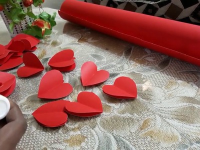 #DIY# Paper Jhumer II Diwali Creation with beautiful red #heart# shape II DIY paper Jhumer