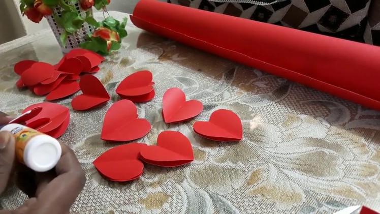 #DIY# Paper Jhumer II Diwali Creation with beautiful red #heart# shape II DIY paper Jhumer