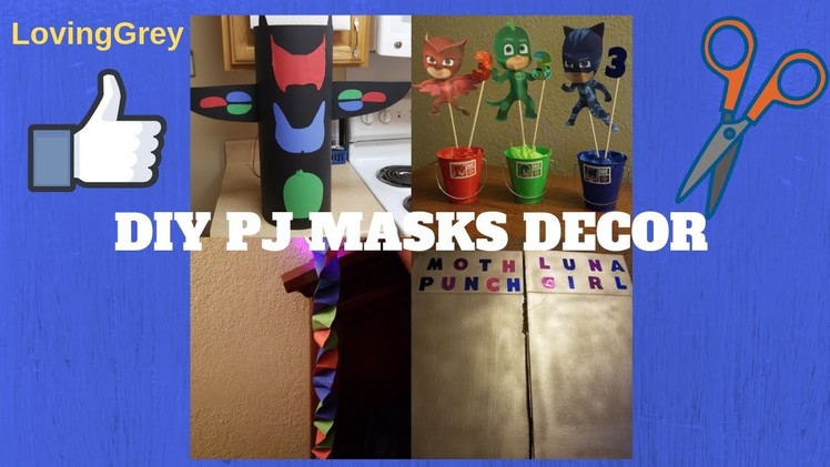 DIY PJ MASKS DECORATIONS | CRAFTS | BIRTHDAY PARTY