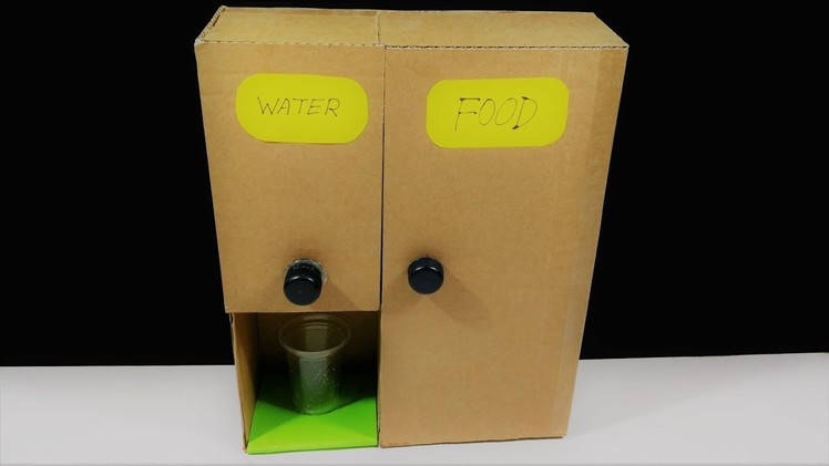 DIY Simple Water And Candy Dispenser At Home.DIY Cardboard Water Dispenser